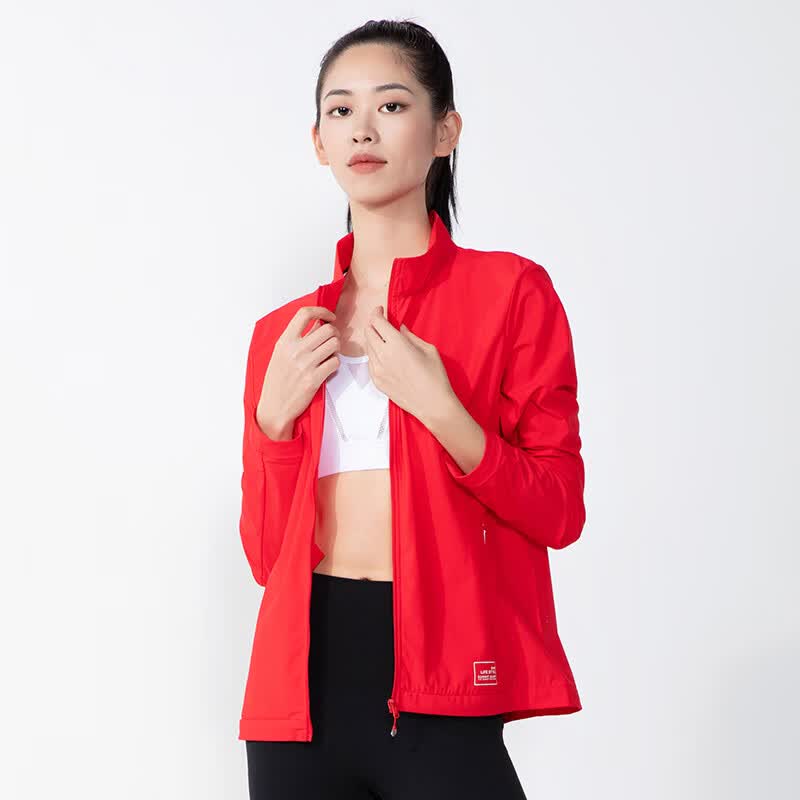揽胜天下高弹运动开衫外套女款春季新款跑步衣立领休闲 藏青/男 2XL