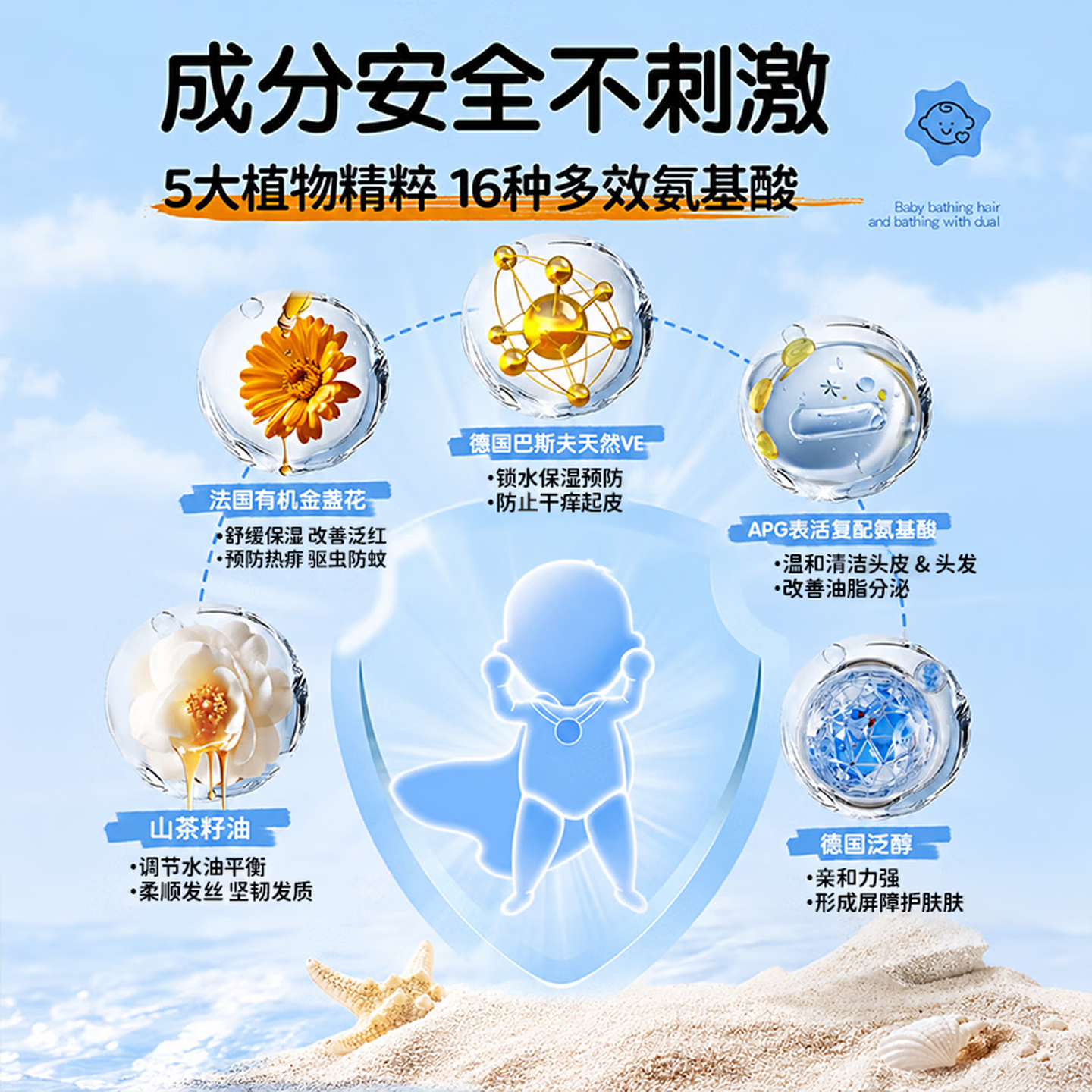 初蔓儿童沐浴露0-3-6-12岁专用青少年控油保湿润肤婴儿宝乳洗发水套装 【滋润保湿】维c沐浴露600ml 【大型商超同售】婴童洗护TOP第1