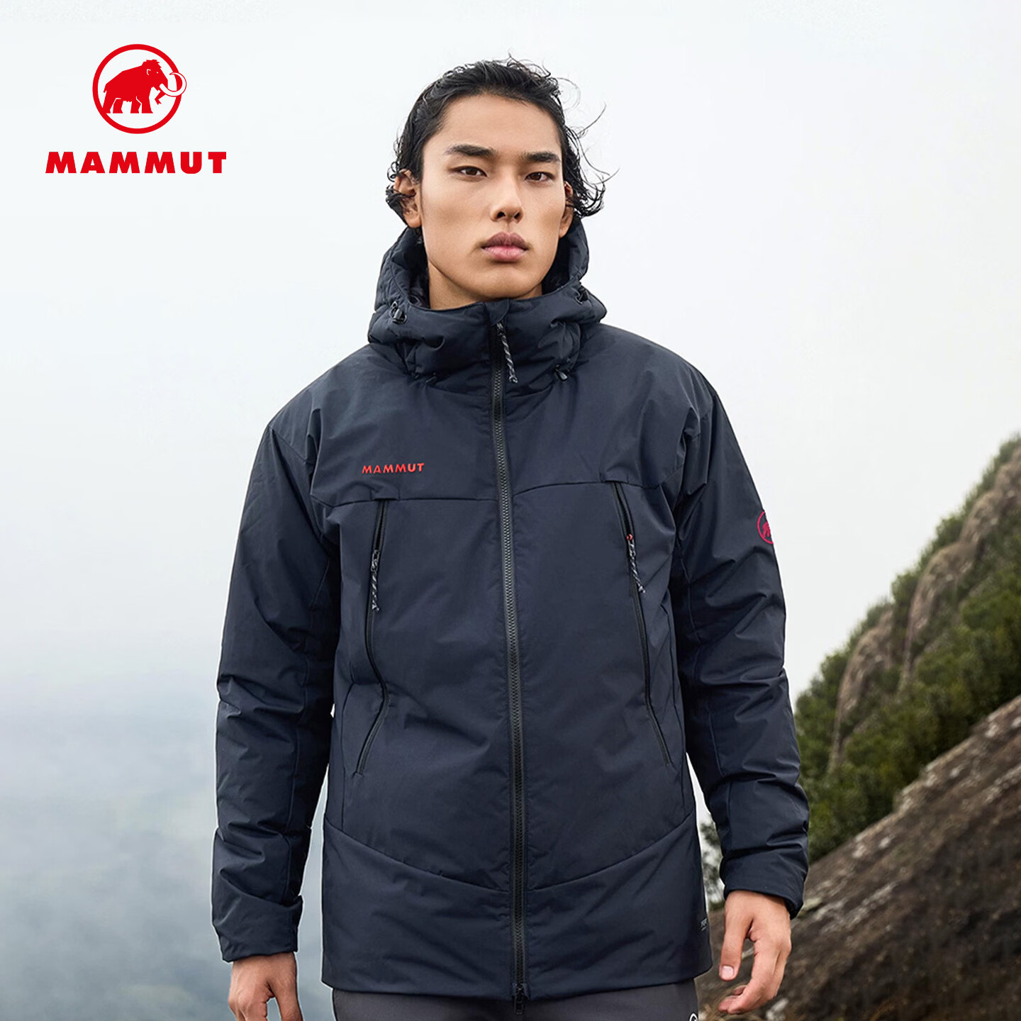 猛犸象（MAMMUT）【新色发售】Clion 男女红标防泼水耐磨户外软壳羽绒服外套 黑色 XL