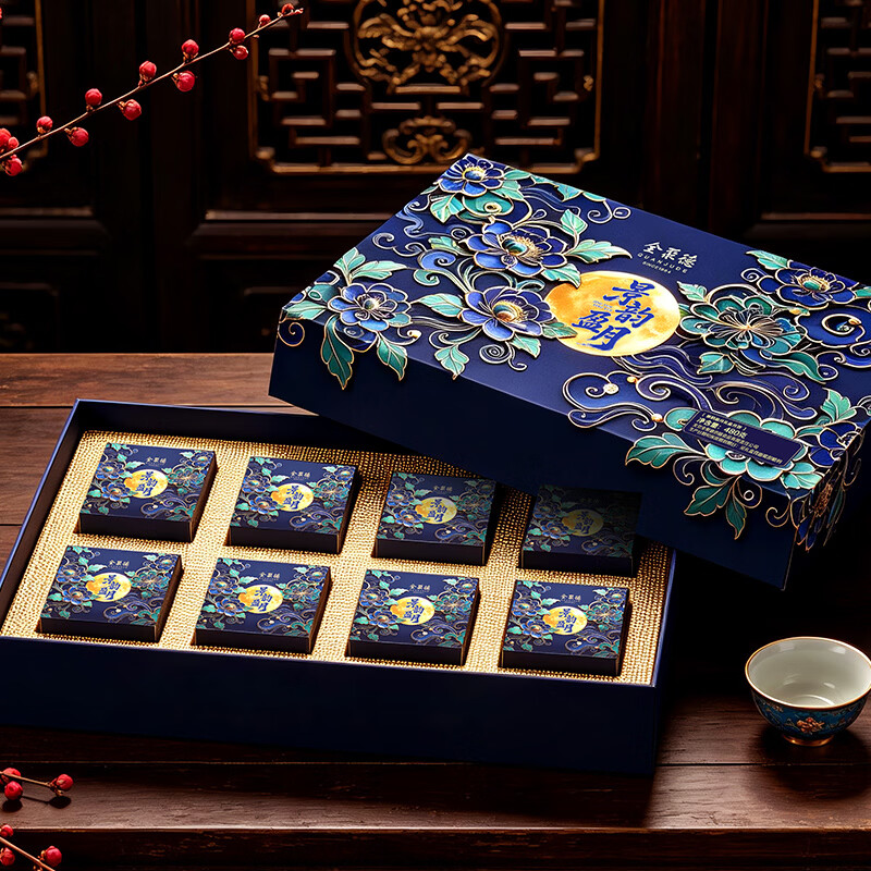 全聚德中秋月饼礼盒景韵盈月480g8饼8味 39.9元 - 86线报