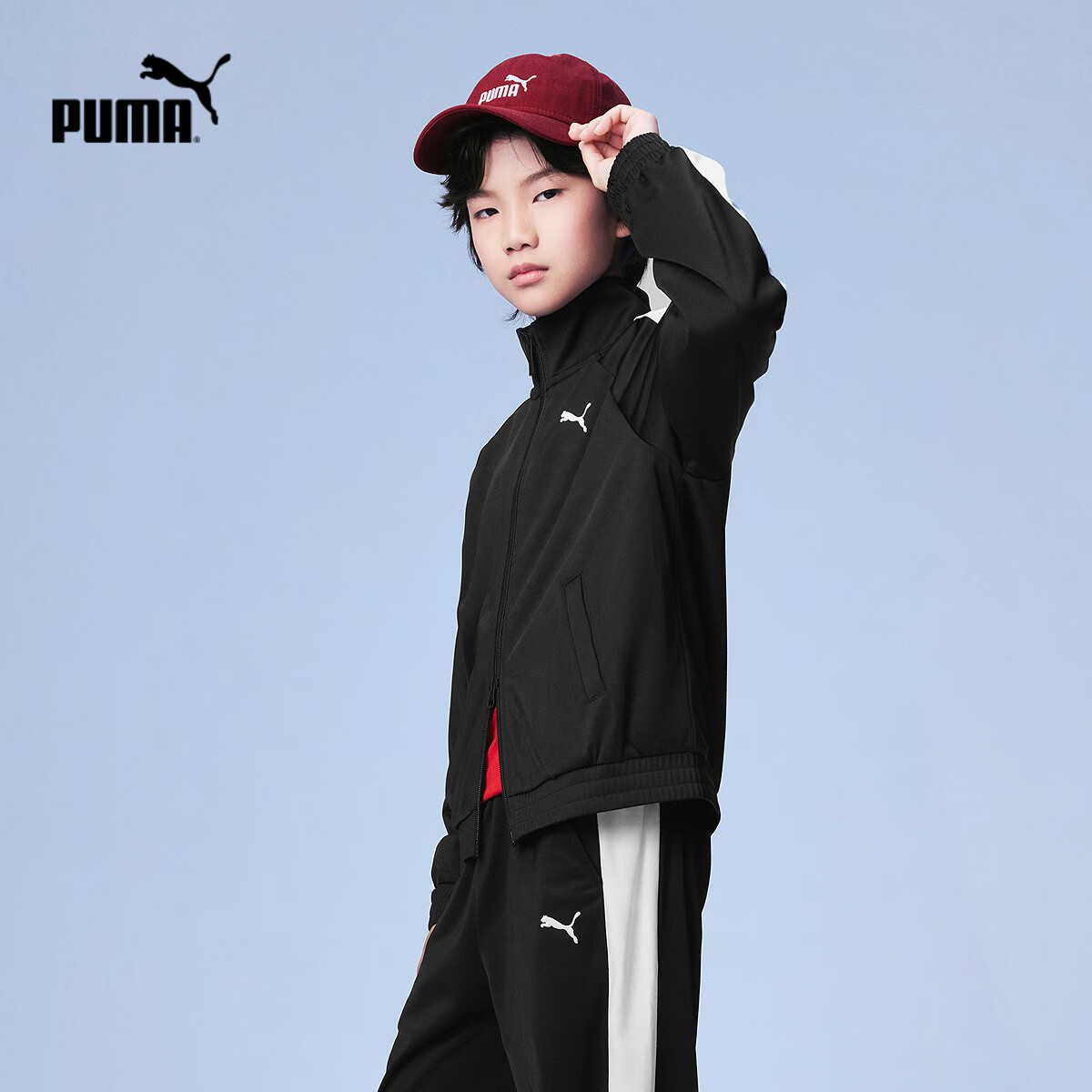彪马(PUMA)童装儿童针织便服男童女童外套温暖舒适运动户外2026秋季新款 黑色90001-T7新款 165