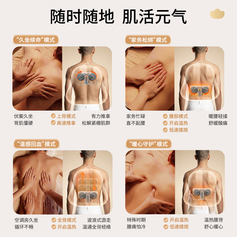 松下(Panasonic)EW-RAD70按摩靠垫小元宝腰部按摩仪揉捏车载家用办公室护腰送父母老人节日礼物 【送礼版/赠送高档大礼袋】松下小元宝RAD70