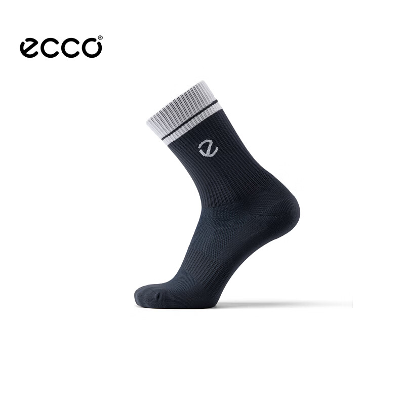 爱步（ECCO）袜子女 商务袜日常休闲穿搭袜保暖动感中帮袜子9085670 海洋蓝/白色908567091571 （35-38）