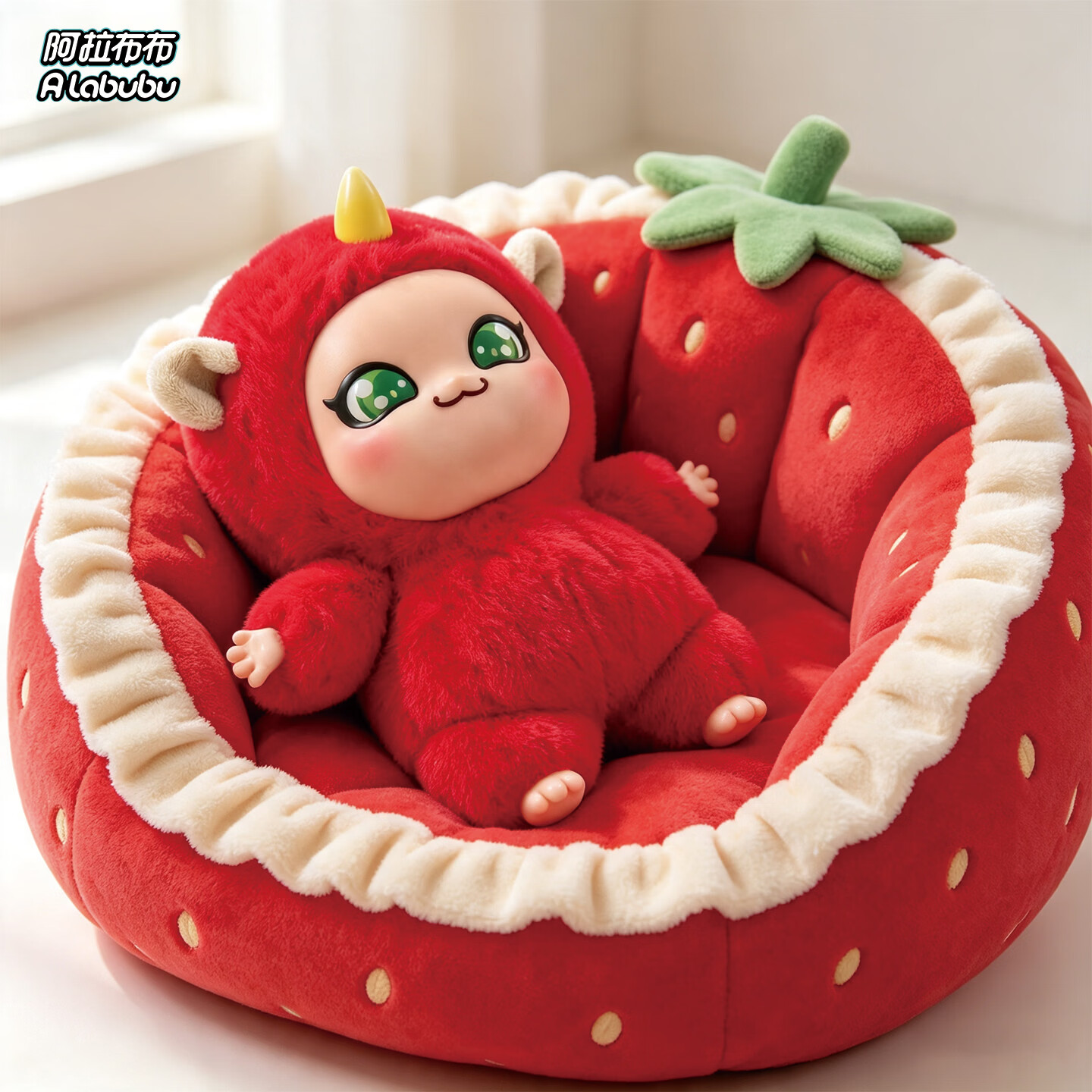 阿拉布布(ALABUBU)搪胶毛绒盲盒手办玩偶公仔车载挂件摆件生日礼物女孩 搪胶毛绒-单盒(随机1款)