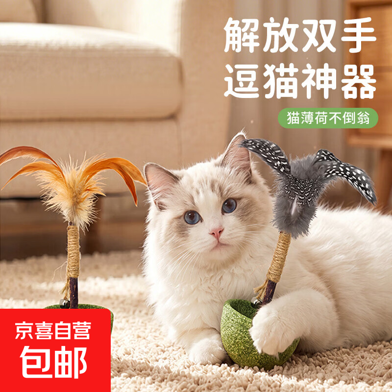 珍珠羽毛猫薄荷不倒翁2个 9.9元，花朵3层太空舱猫爬架79cm 54.9元 - 86线报