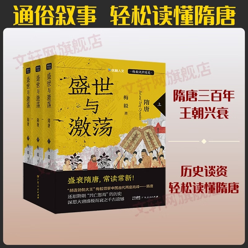 盛世与激荡隋唐梅毅说中国史系列全三册 3册广东人民出版社梅毅 著 精装 书籍 图书