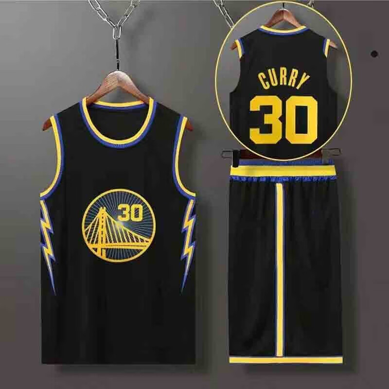 库里总勇士队球衣城市版30号库里11号汤普森篮球服男女定制比赛服运动