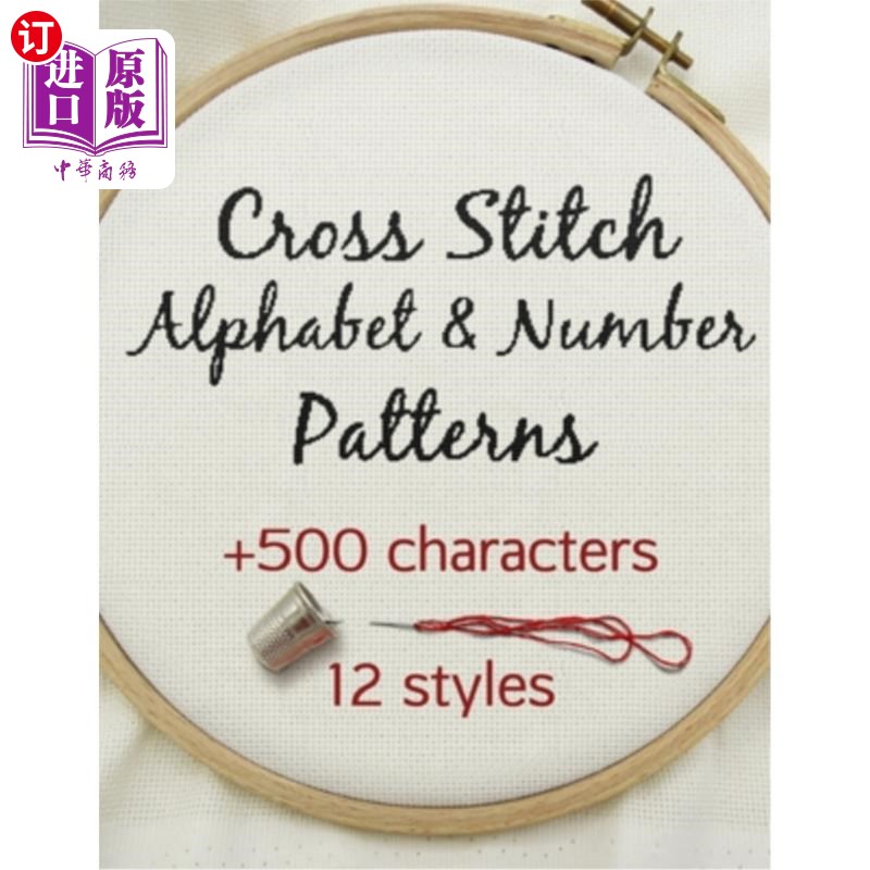 海外直订cross stitch alphabet & number patterns: counted cross