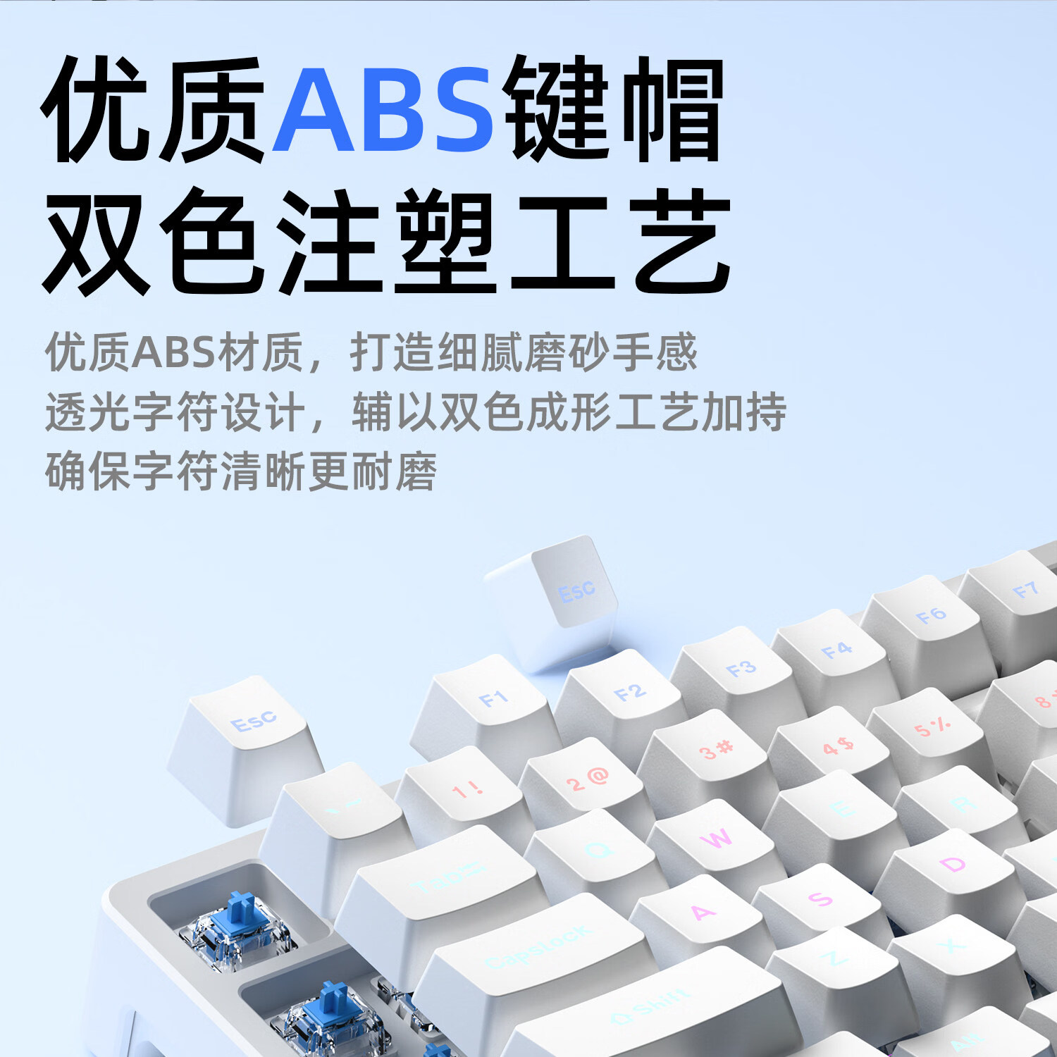 联想(Lenovo)GK10机械键盘电竞游戏专用有线办公侧刻键盘全键热插拔98键青轴茶轴红轴电脑台式外设 雪山白【键盘鼠标套装】 红轴【轻音办公推荐】