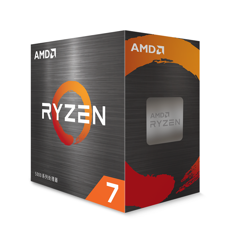 AMD 锐龙7 5800X处理器(r7) 8核16线程 加速频率至高4.7GHz 105W AM4接口 盒装CPU