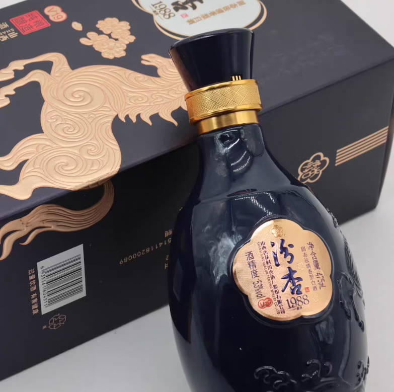 汾杏山西杏花村汾杏53度清香型白酒纯粮食酒 53度 475mL 6瓶 整箱 汾杏1988马到成功纯粮酿造