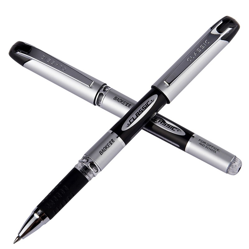 宝克中性笔PC1238雅派商务签字笔0.5mm 办公用品文具黑色水笔单支 黑色单支