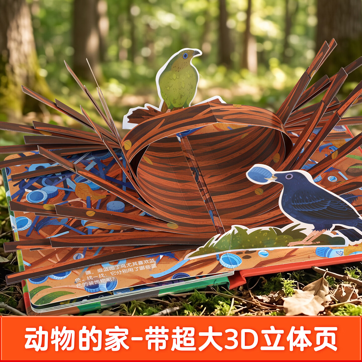 青葫芦超大3d立体书儿童绘本翻翻书幼儿园3到6岁科普百科海洋交通工具农场身体恐龙动物虫虫鸟儿蜜蜂的家幼小衔接启蒙认知故事书籍 【超大3d立体书】动物的家