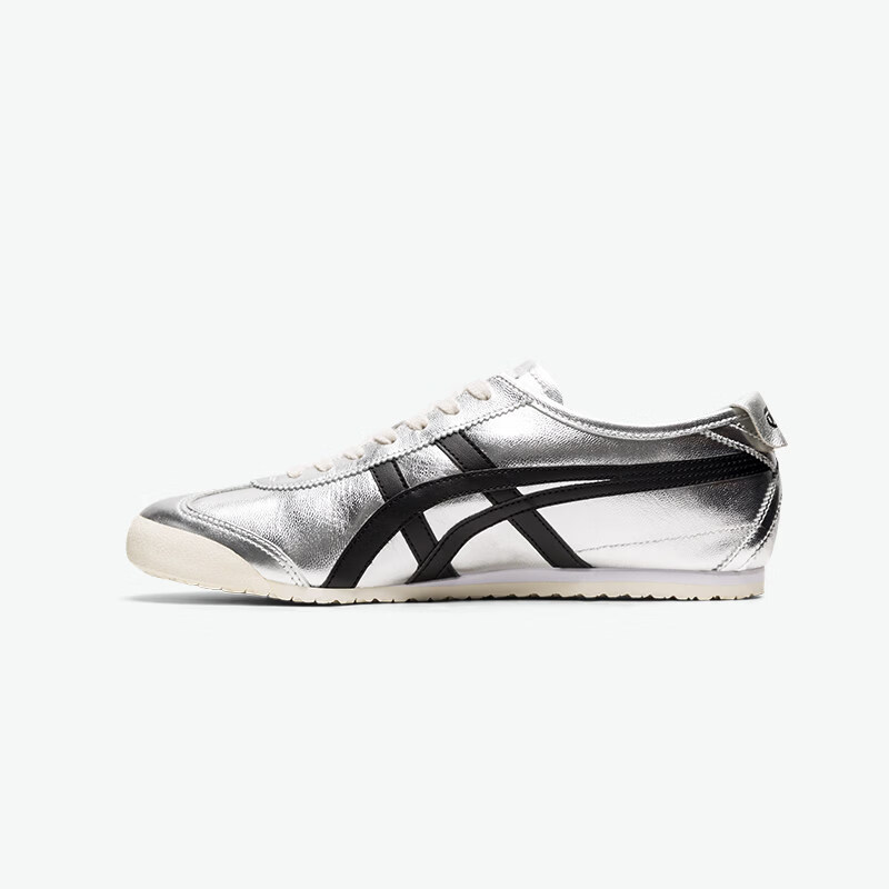 Onitsuka Tiger鬼塚虎MEXICO 66™经典复古男女款运动休闲鞋 银色/黑色 46