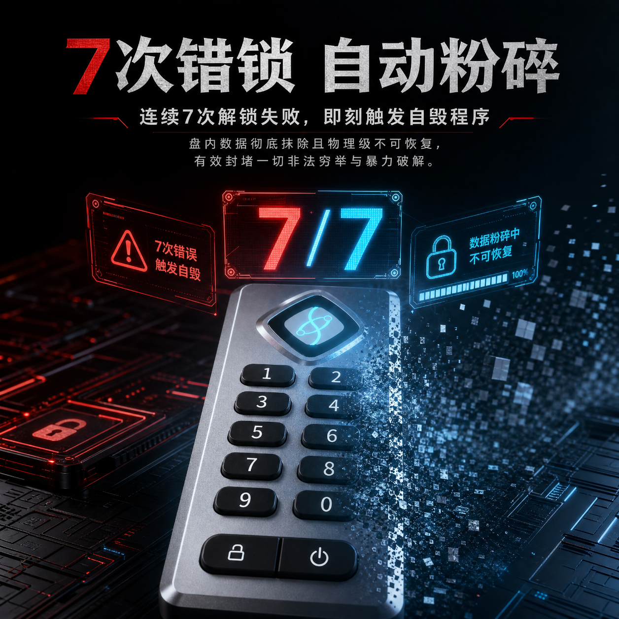 QUANTUMCTEK【京东限定款】国盾量子国盾密盘大容量高速传输加密U盘安全存储必备多功能移动存储 象牙白 64GB