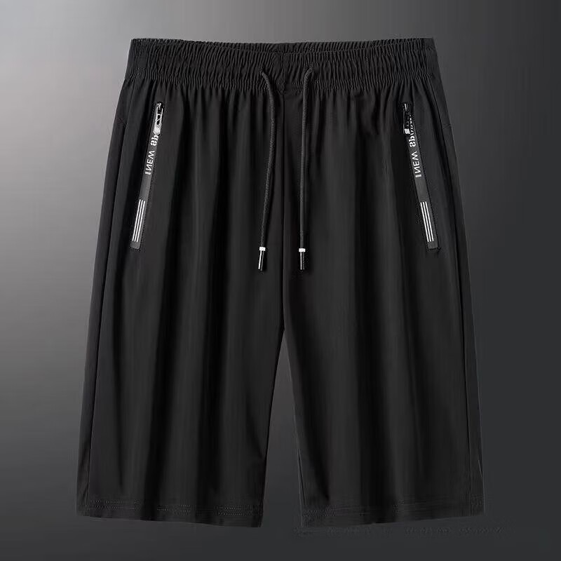 男士短裤男外穿男式夏季短裤休闲裤男短裤5分宽松运动裤 黑色 L建议90-105斤