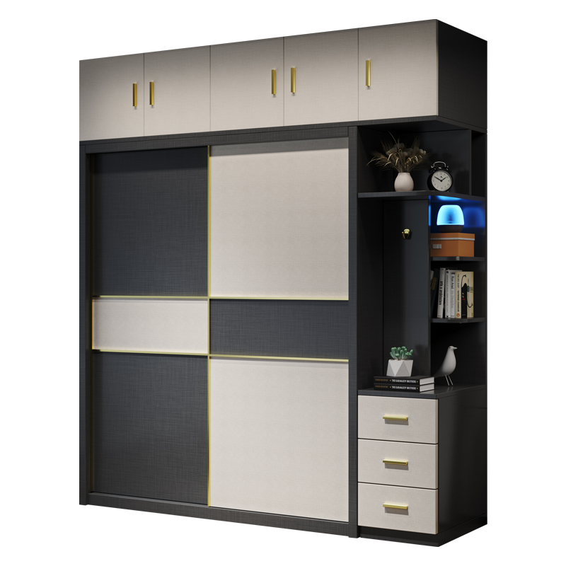 臻享家 衣柜 北欧推拉门衣柜现代简约卧室组合多功能储物收纳大衣柜 推拉门衣柜【1.2米】 单衣柜