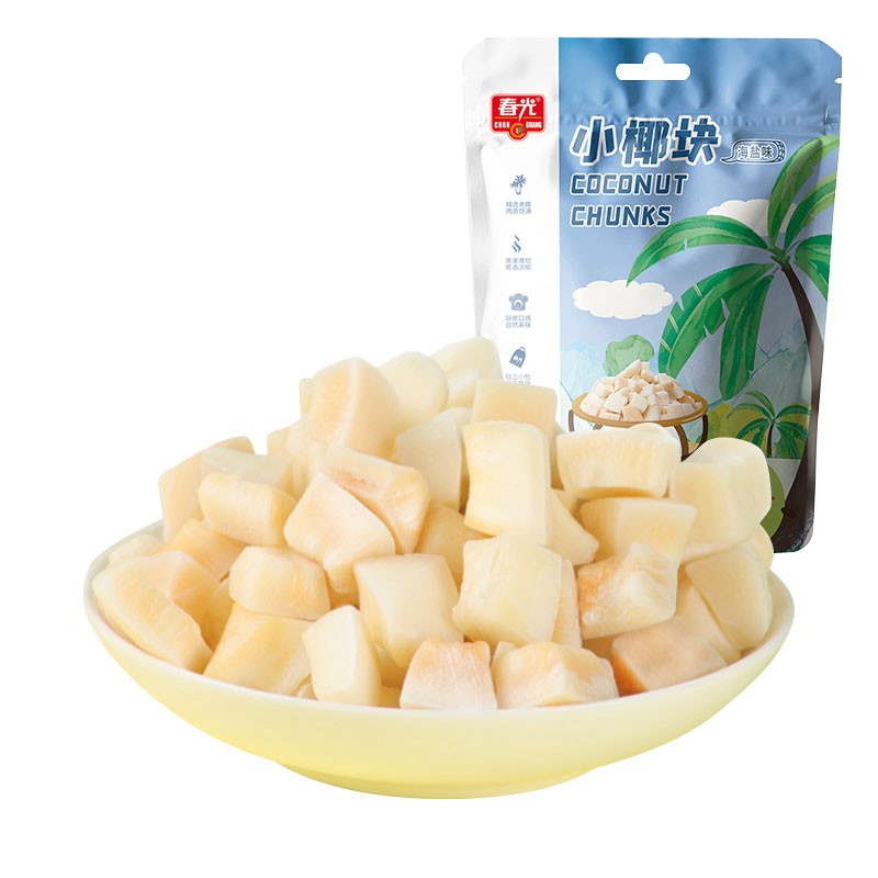 春光(chun guang)椰肉粒 春光小椰块60g 椰肉干零食烤椰子块椰子角