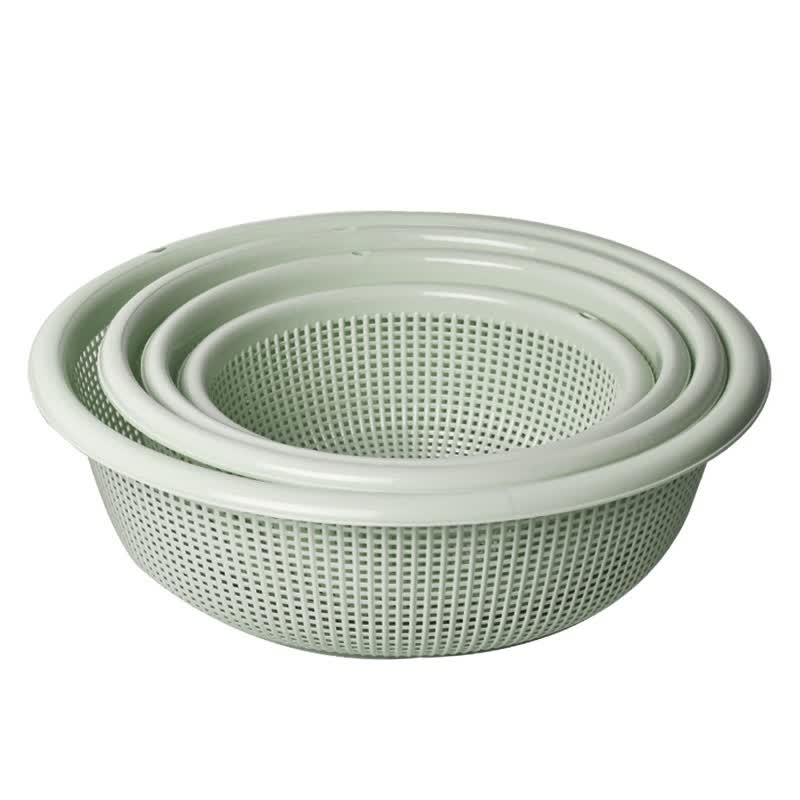 全适 圆形果筛四件套洗菜篮 厨房用品沥水篮水果篮子菜篮子 北欧绿怎么样,好用不?