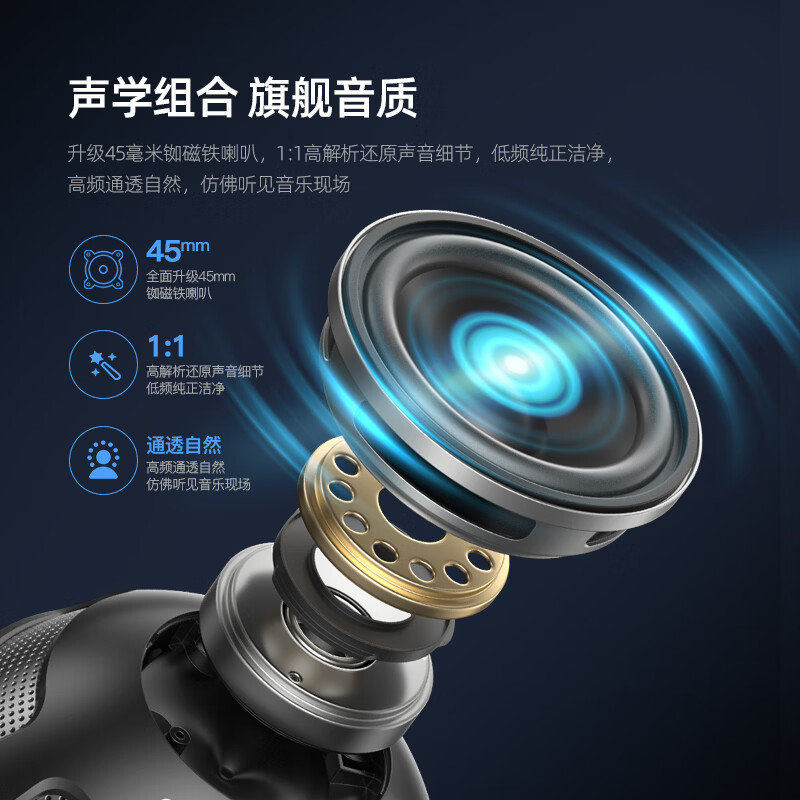 爱国者T550蓝牙音响户外桌面迷你便携式可触控蓝牙6.0低音炮支持高清通话TWS智能以对连360°环绕音效 T550标准版