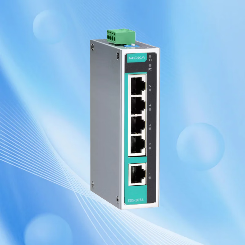 摩莎MOXA EDS-205A-M-SC/M-ST 5口工业以太网交换机 EDS-205
