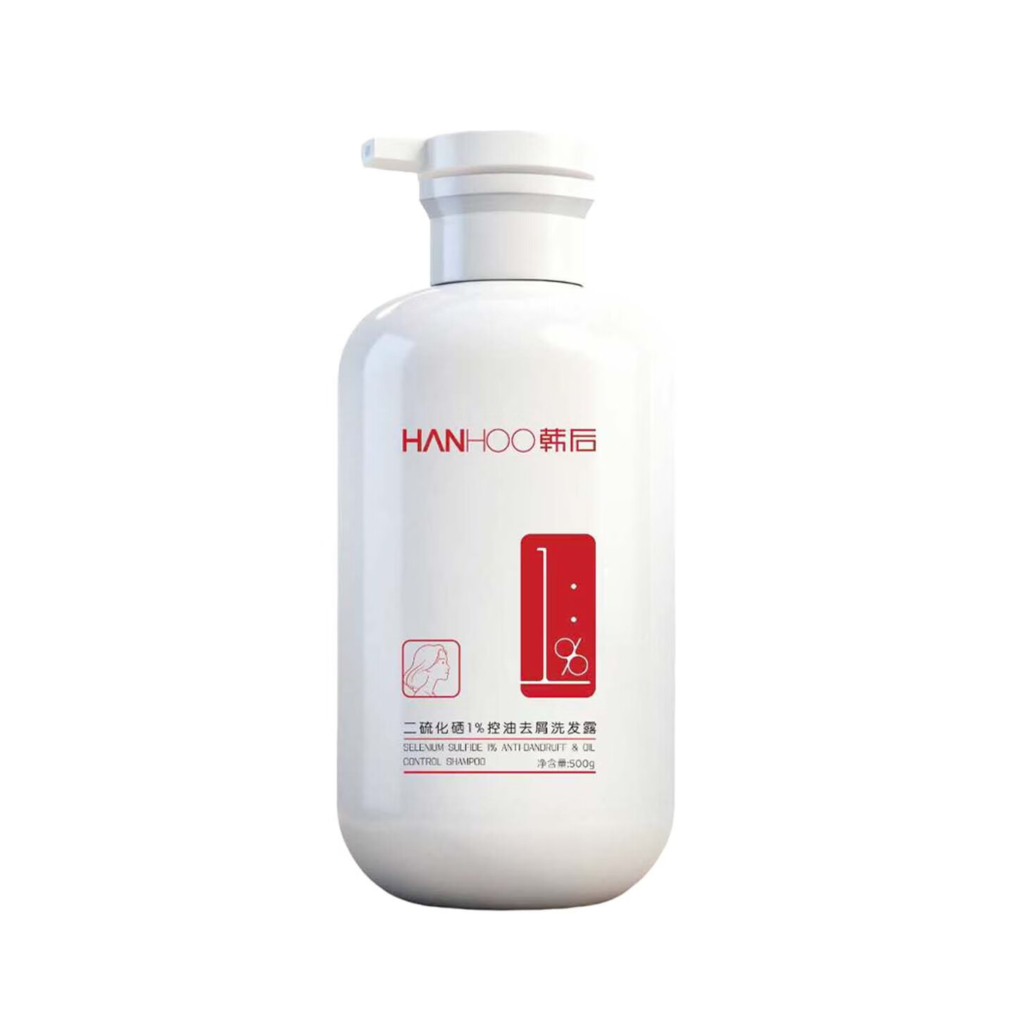 韩后(Hanhoo)二硫化硒洗发露去屑控油洗发水清爽净澈洗发液洗头膏男士洗头水 洗发露500g*1瓶
