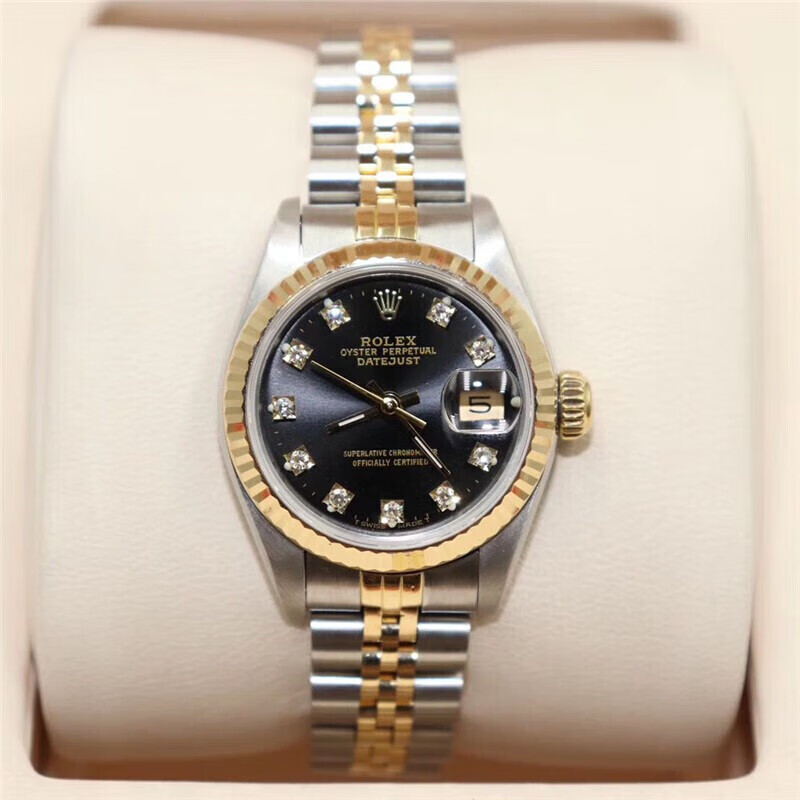 【二手99新】劳力士女表69173日志系列26mm自动机械18k黄金后镶钻手表