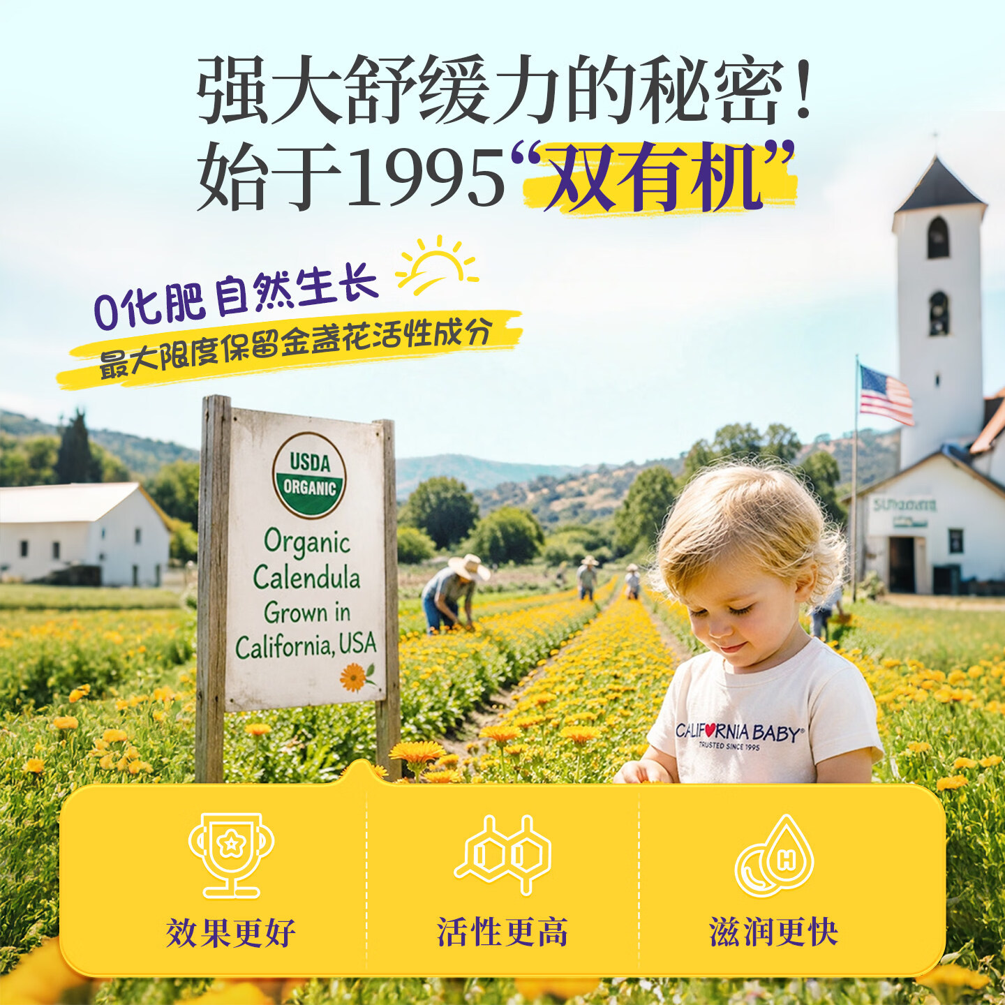 加州宝宝美国进口金盏花面霜婴儿面霜宝宝面霜儿童面霜3-6岁秋冬保湿滋润 【升级款】金盏花面霜51g