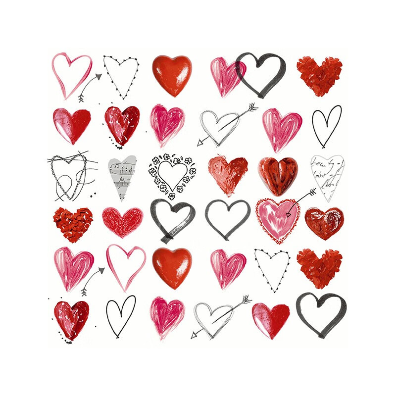 印花图案方形paper design卫生纸抽纸定做外卖方巾纸20张 丘比特之箭