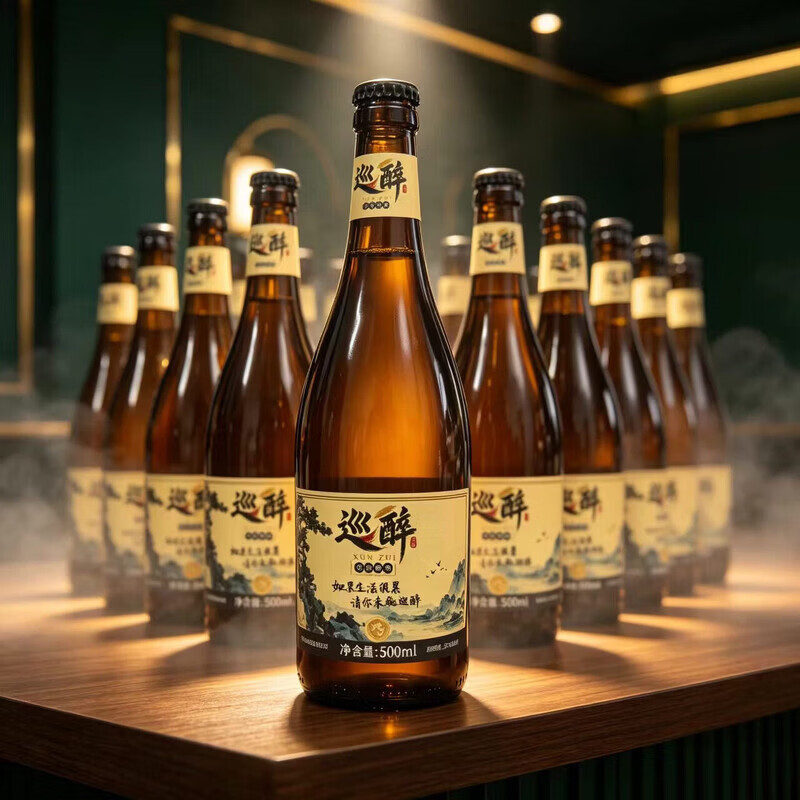 巡醉【巴扎黑同款】全麦啤酒500ml*6瓶/12瓶散发浓郁麦香泡沫细腻丰富 巡醉全麦啤酒500ml*12瓶【原箱发货】