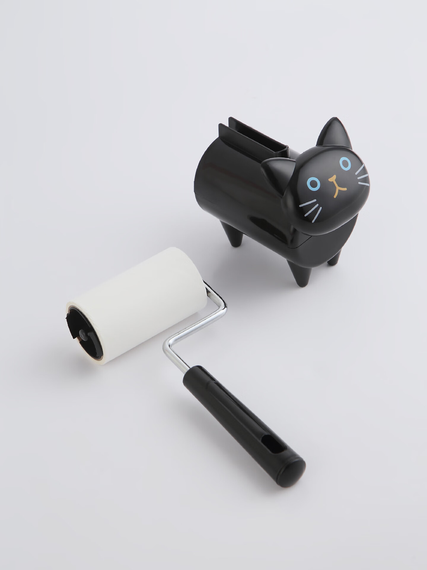 猫咪粘毛器可撕式滚筒毡滚刷粘毛沾毛便携式黏衣物粘毛 8cm 黑色 1筒 105撕