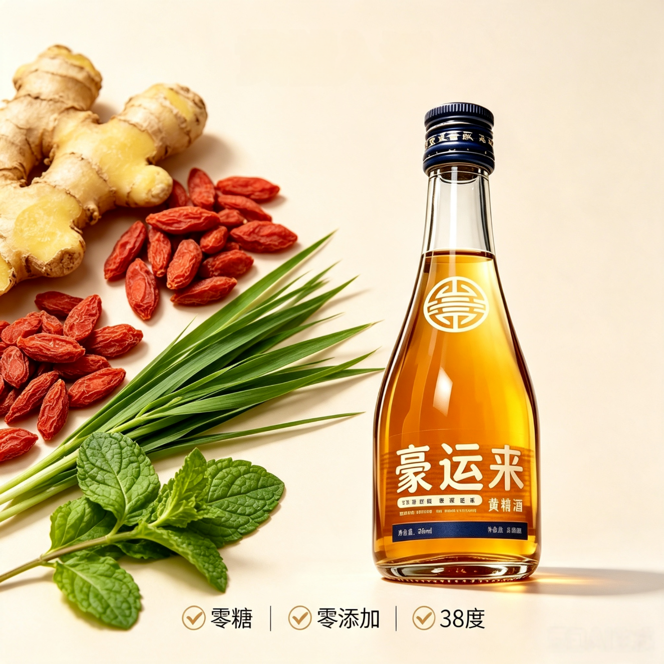 德意豪运来黄精酒125ml六瓶整箱38度零糖零添加康养阳刚聚会自饮 38度 125mL 6瓶
