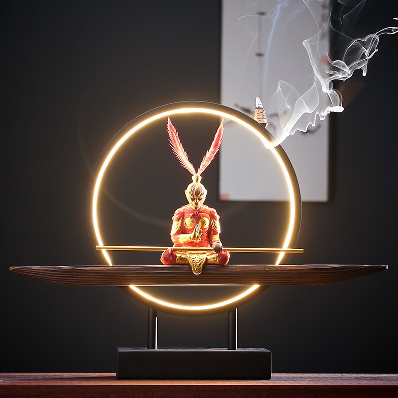 创意静思摆件齐天大圣凤尾禅意孙悟空大圣