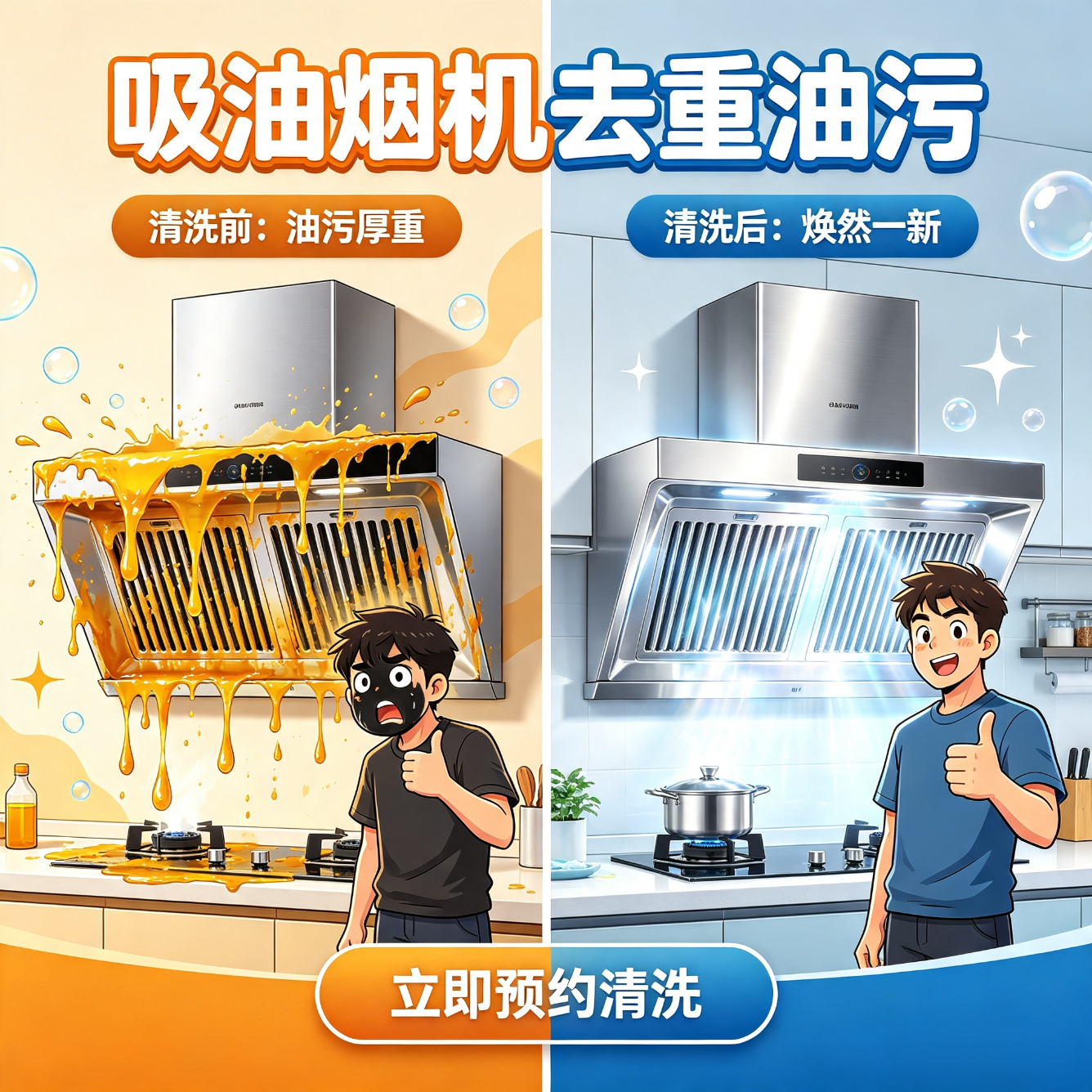 同城上门家电清洗  不限品牌 上门服务 清洁保养 空调拆洗 洗衣机清洗 吸油烟机清洗  空调挂机*2拆洗套餐 顶吸式油烟机清洗1台 上海 1小时 1次