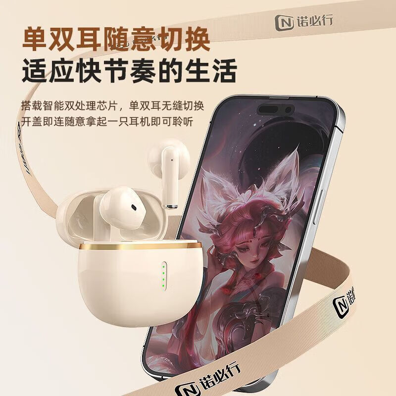 【甄选直发】蓝牙耳机半入耳式降噪运动跑步高音质高颜值双耳真无线超长续航男女学生党X8 白色【舒适入耳不漏音+万元杜比震撼音】