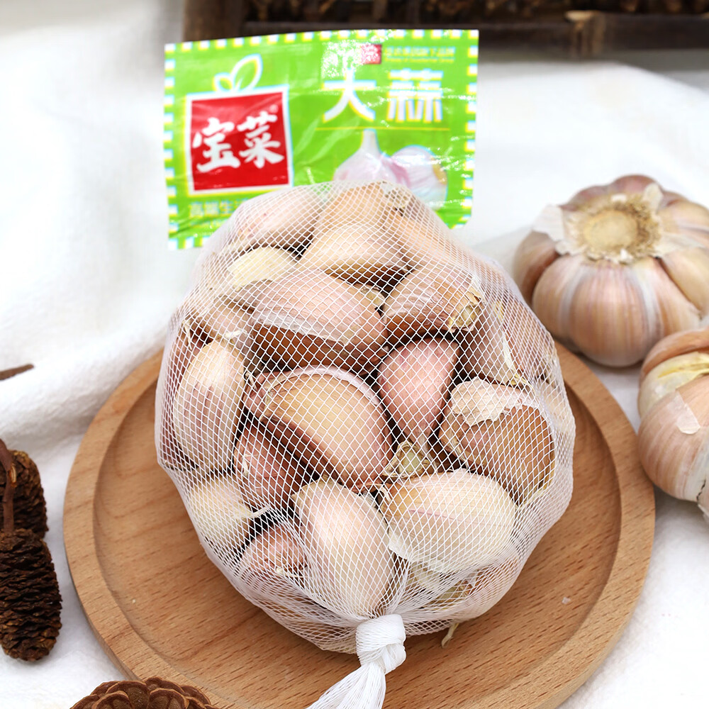 佳农宝菜 蒜瓣金乡大蒜紫白皮蒜瓣带原皮 手工破瓣 烹饪调味产地直发 净800g(200g*4袋) 原香蒜瓣200g/袋