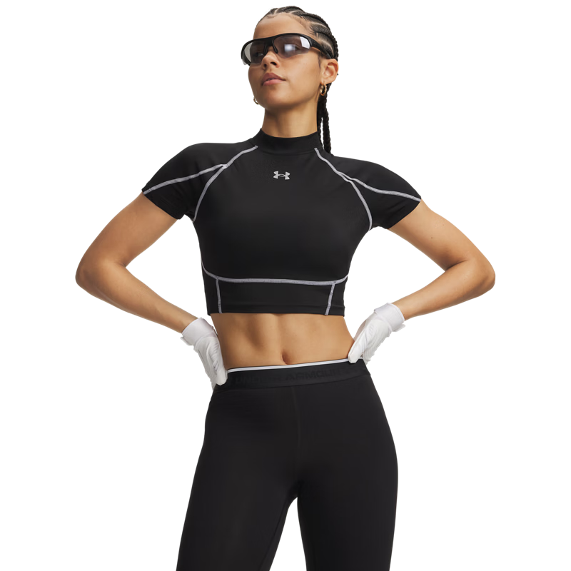 安德玛（Under Armour）精英系列HeatGear® Elite女子半高领训练运动紧身短袖T恤6014710
