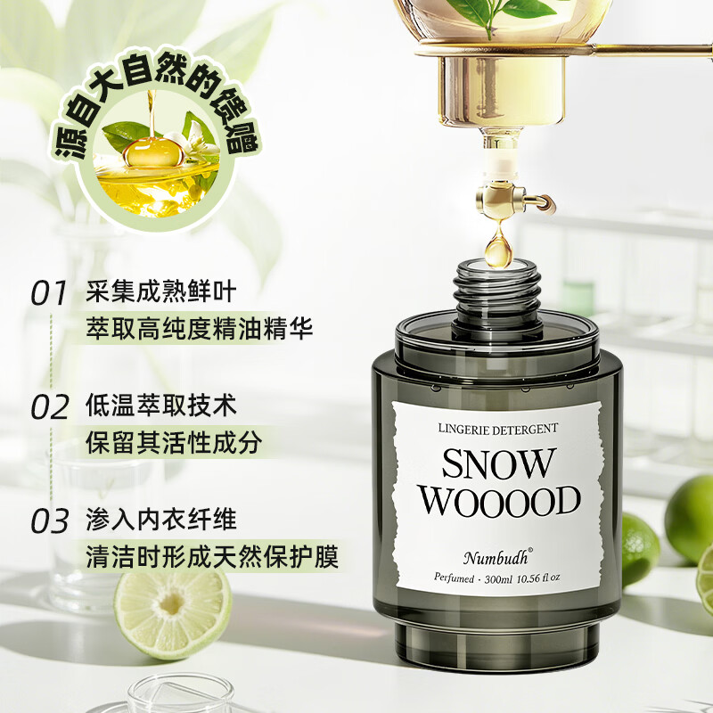 南堡内衣洗衣液 手洗内衣裤专用女士清洗衣液有效抑菌去黄血渍异味 【白雪乌木】300ml