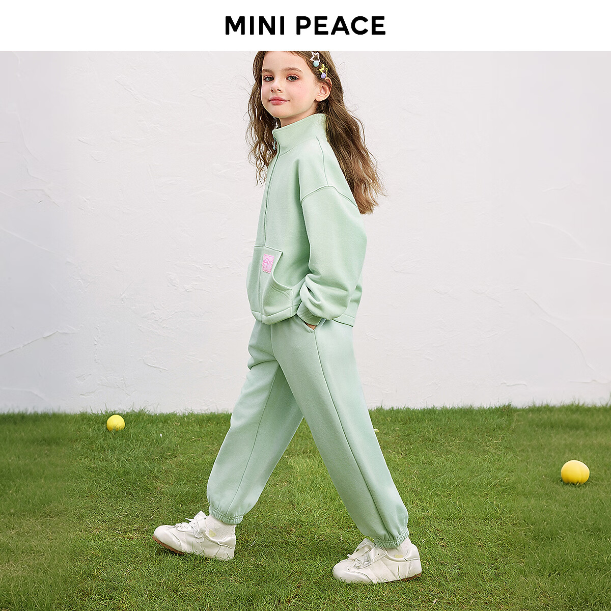 MiniPeace太平鸟童装女童套装FBFCF1331 月石绿 130cm