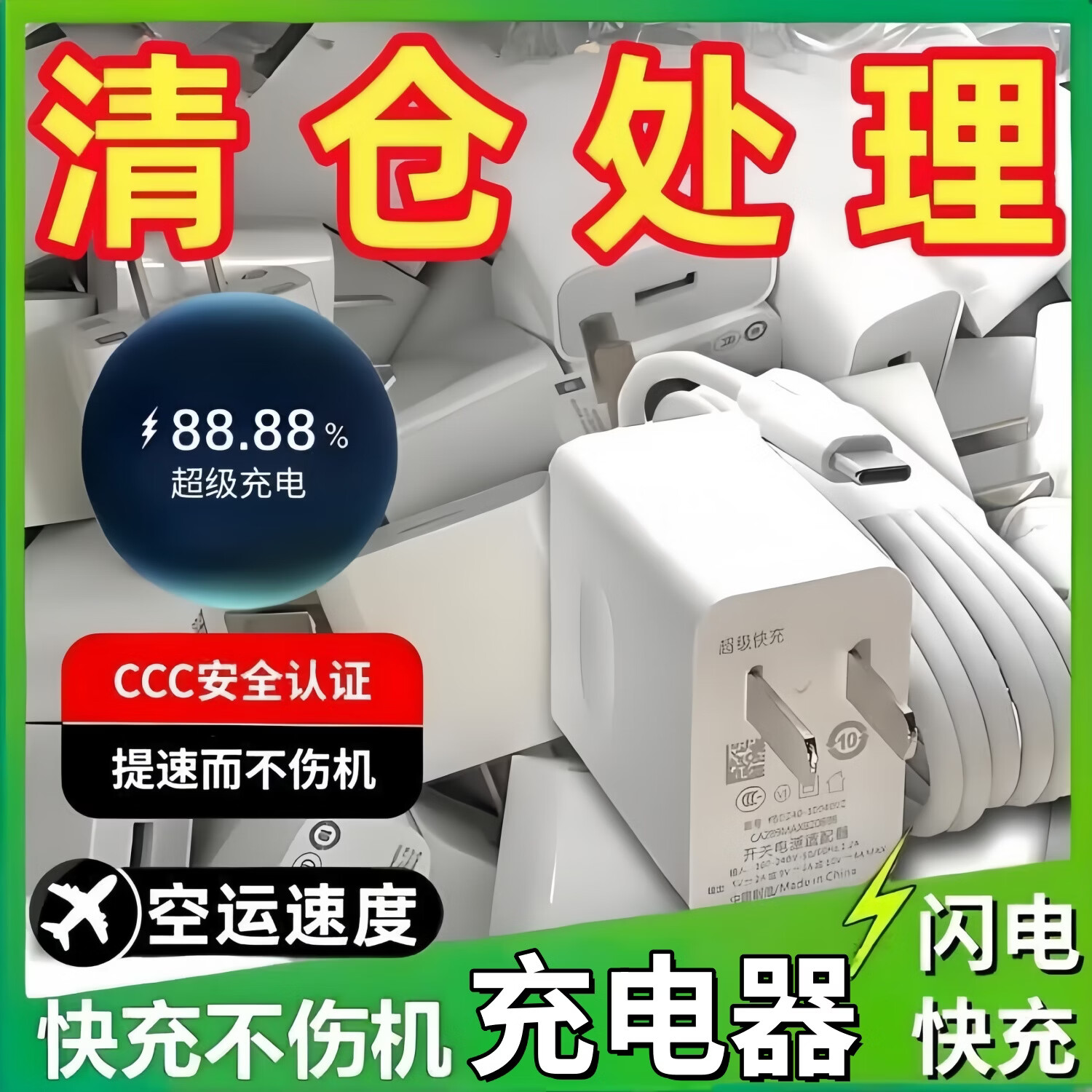 雷珞克适用华为充电器240W120W快充线套装mate60/50/40prop50p60p70nova10快充头适用荣耀9安卓平板电脑  【兼容240W/120W/66W】1米