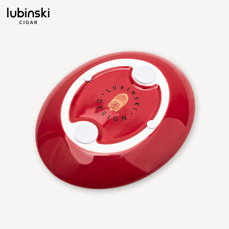COLIBRI烟具店LUBINSKI鲁宾斯基单人位陶瓷彩绘雪茄烟灰缸 绿色