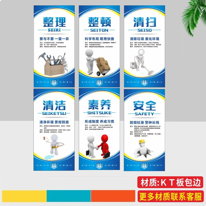 欧嘢欧嘢-6s挂图6s海报6标语6s宣传画 企业工厂车间现场管理展板定制