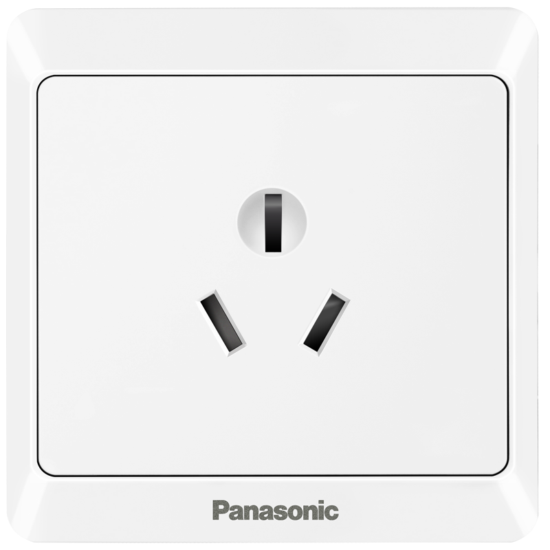 松下（ Panasonic）开关插座 三孔一位3级16A插座面板 86型墙面空调插座 雅悦白色 WMWA106-N