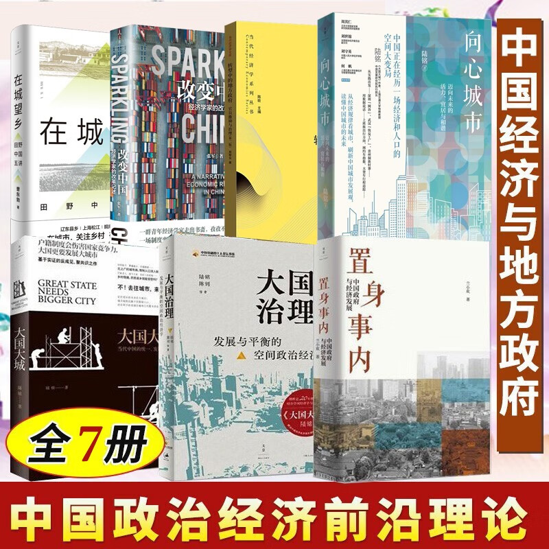 【可选书籍】大国经济 向心城市 置身事内 转型中的地方政府 改变中国 大国大城等 陆铭著作 中国政治经济学书籍 中国经济书籍共7册