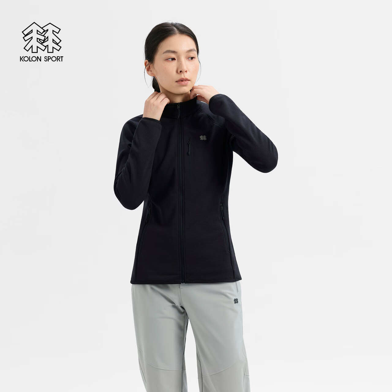 KOLON SPORT/可隆户外抓绒衣 女士Polartec立领Ember抓绒夹克