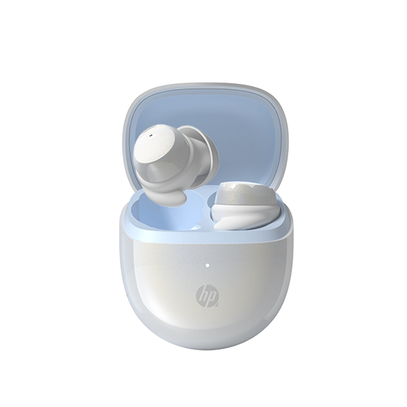 惠普（HP）H10L蓝牙耳机无线入耳式睡眠耳机降噪游戏音乐运动小巧耳豆式通用华为iphone蓝牙5.4耳机珍珠白