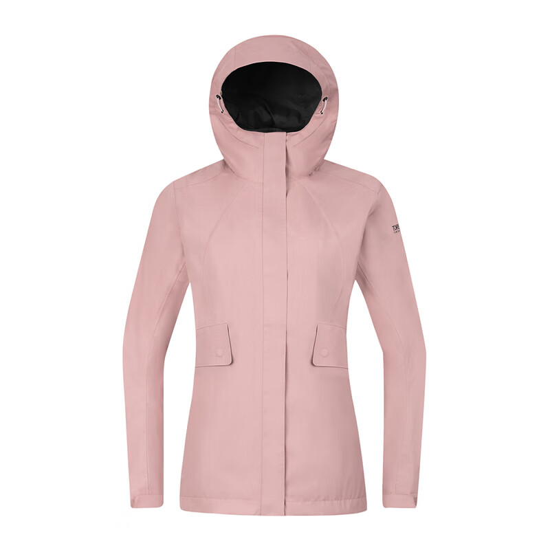 探路者冲锋衣女士风衣外套抓绒内胆两件套装加强防水冲锋衣秋冬季户外女式防风保暖登山徒步旅行户外服装tawh 女款城市粉