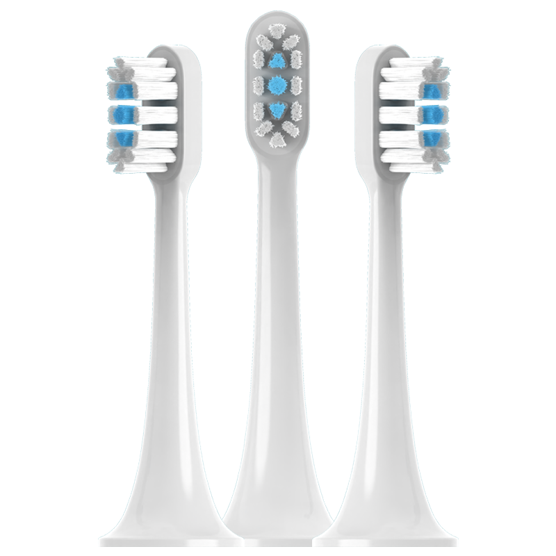 东耐伦 适配小米电动牙刷头T300/T500米家声波电动充电式成人口腔清洁自带防尘盖 升级款白色3支刷头
