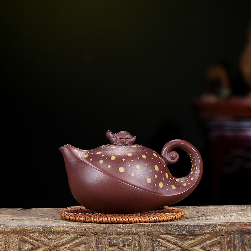 高级工艺美术师 沈建康 原矿紫泥《长寿》 茶具
