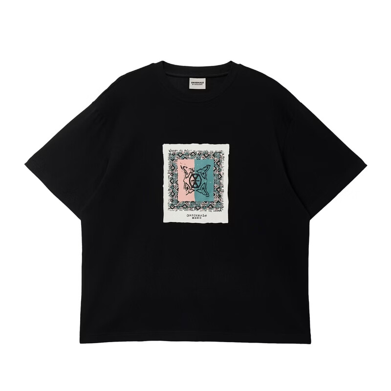 杰克·琼斯(JACK&JONES)男装夏季短袖T恤合集 226201191E40黑色 常规 XS (165)